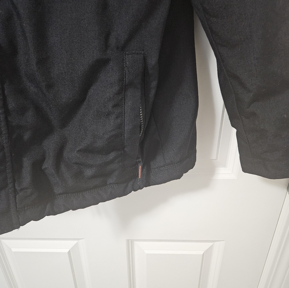 Banana Republic Mens M black Winter Peacoat Water Resistent - Picture 4 of 11